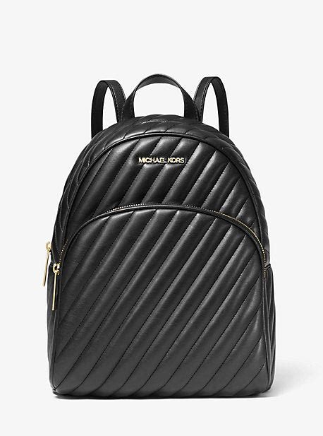 michael michael kors abbey medium quilted leather backpack|abbey leather backpack.